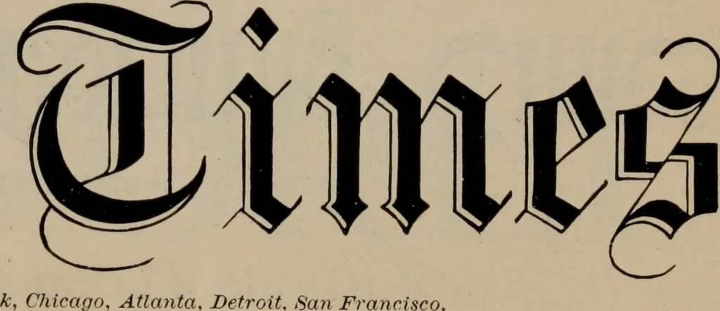 An illustration from Abridged specimen book, type : nickel-alloy on universal line comprising a price list of types, borders, leads and slugs, brass rule, brass galleys ; miscellaneous cuts and general supplies for printers, 1906, leaf 474