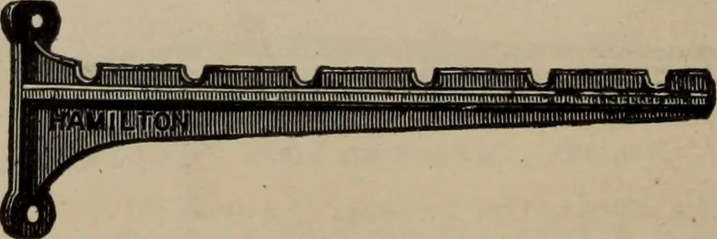 An illustration from Abridged specimen book, type : nickel-alloy on universal line comprising a price list of types, borders, leads and slugs, brass rule, brass galleys ; miscellaneous cuts and general supplies for printers, 1906, leaf 539
