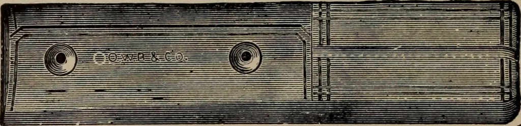 An illustration from Abridged specimen book, type : nickel-alloy on universal line comprising a price list of types, borders, leads and slugs, brass rule, brass galleys ; miscellaneous cuts and general supplies for printers, 1906, leaf 565
