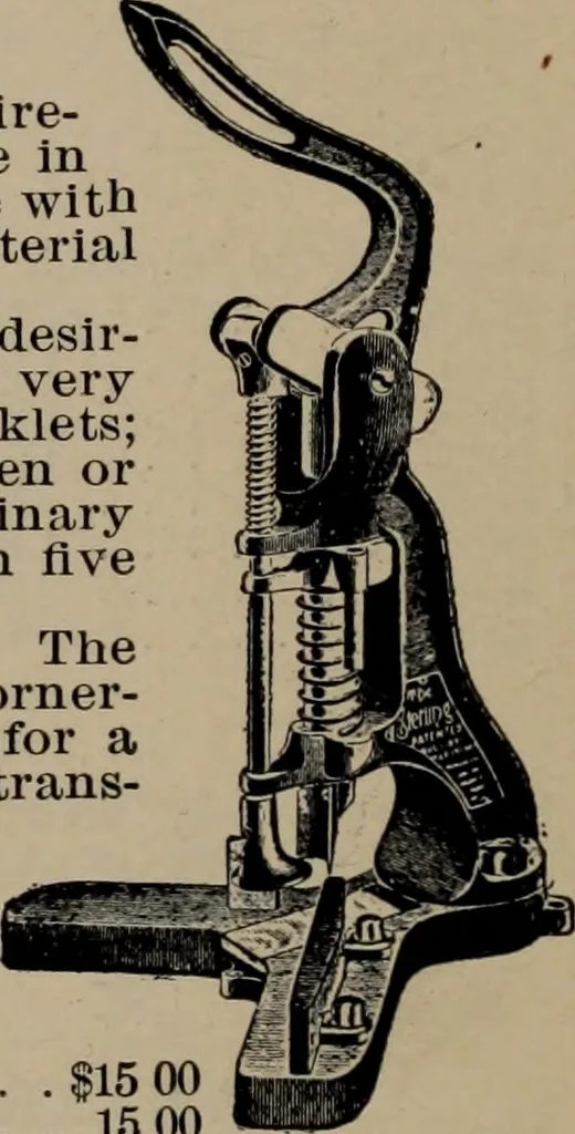 An illustration from Abridged specimen book, type : nickel-alloy on universal line comprising a price list of types, borders, leads and slugs, brass rule, brass galleys ; miscellaneous cuts and general supplies for printers, 1906, leaf 567