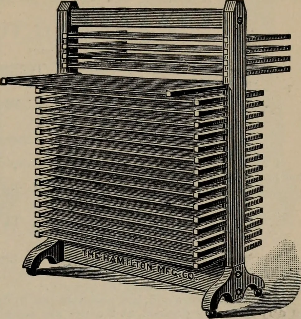 An illustration from Abridged specimen book, type : nickel-alloy on universal line comprising a price list of types, borders, leads and slugs, brass rule, brass galleys ; miscellaneous cuts and general supplies for printers, 1906, leaf 570