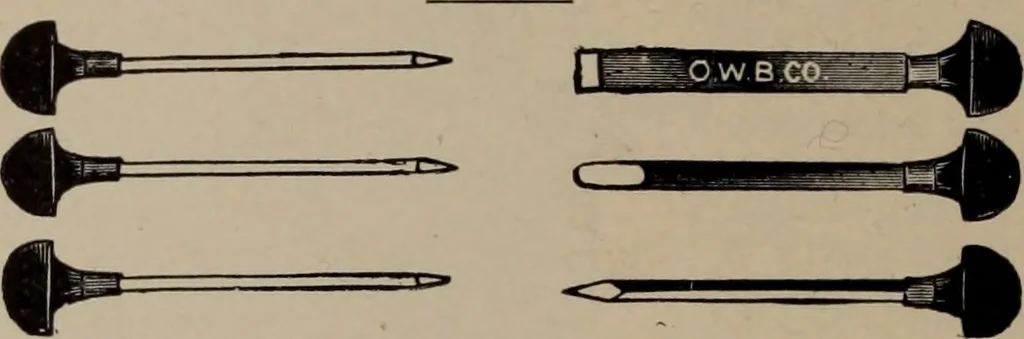 An illustration from Abridged specimen book, type : nickel-alloy on universal line comprising a price list of types, borders, leads and slugs, brass rule, brass galleys ; miscellaneous cuts and general supplies for printers, 1906, leaf 571
