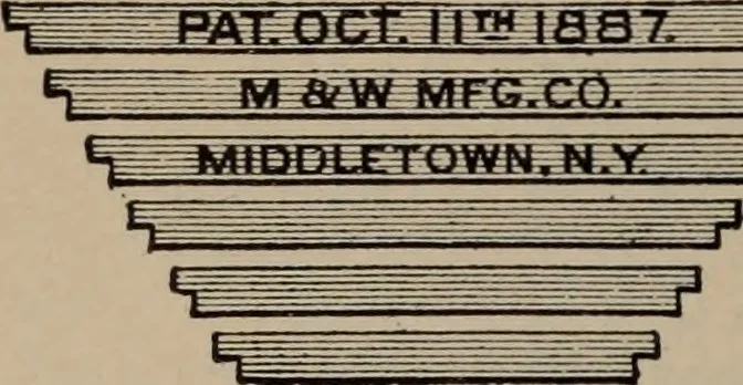 An illustration from Abridged specimen book, type : nickel-alloy on universal line comprising a price list of types, borders, leads and slugs, brass rule, brass galleys ; miscellaneous cuts and general supplies for printers, 1906, leaf 575