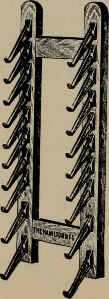 An illustration from Abridged specimen book, type : nickel-alloy on universal line comprising a price list of types, borders, leads and slugs, brass rule, brass galleys ; miscellaneous cuts and general supplies for printers, 1906, leaf 578