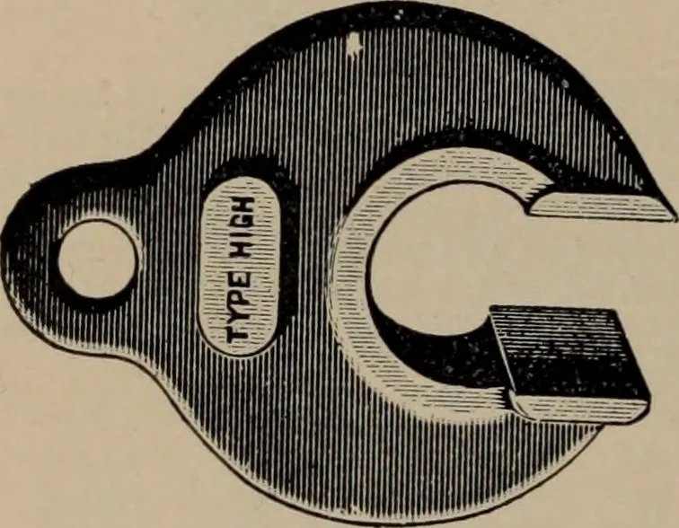An illustration from Abridged specimen book, type : nickel-alloy on universal line comprising a price list of types, borders, leads and slugs, brass rule, brass galleys ; miscellaneous cuts and general supplies for printers, 1906, leaf 579