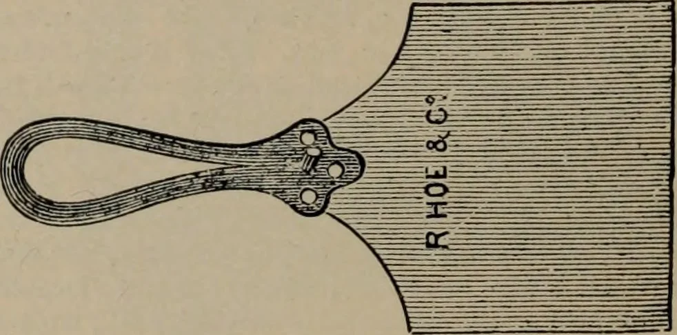 An illustration from Abridged specimen book, type : nickel-alloy on universal line comprising a price list of types, borders, leads and slugs, brass rule, brass galleys ; miscellaneous cuts and general supplies for printers, 1906, leaf 581