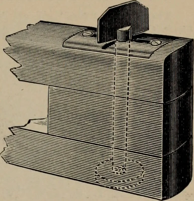 An illustration from Abridged specimen book, type : nickel-alloy on universal line comprising a price list of types, borders, leads and slugs, brass rule, brass galleys ; miscellaneous cuts and general supplies for printers, 1906, leaf 592