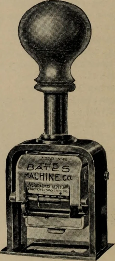 An illustration from Abridged specimen book, type : nickel-alloy on universal line comprising a price list of types, borders, leads and slugs, brass rule, brass galleys ; miscellaneous cuts and general supplies for printers, 1906, leaf 595