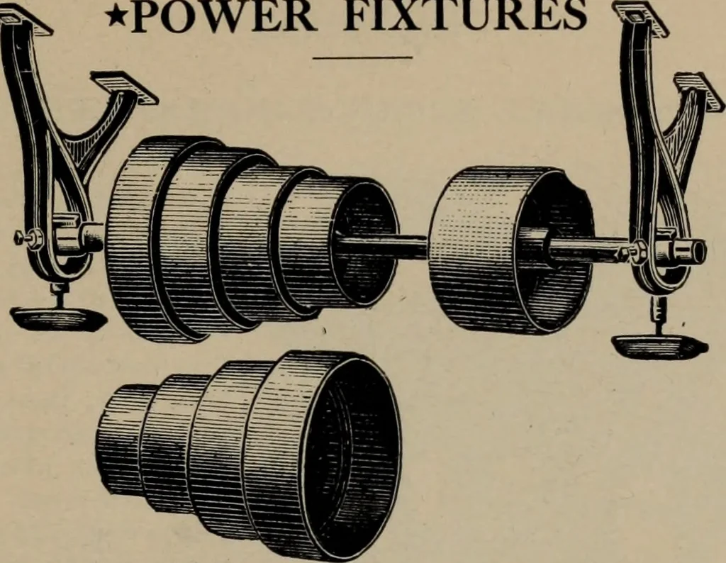 An illustration from Abridged specimen book, type : nickel-alloy on universal line comprising a price list of types, borders, leads and slugs, brass rule, brass galleys ; miscellaneous cuts and general supplies for printers, 1906, leaf 600
