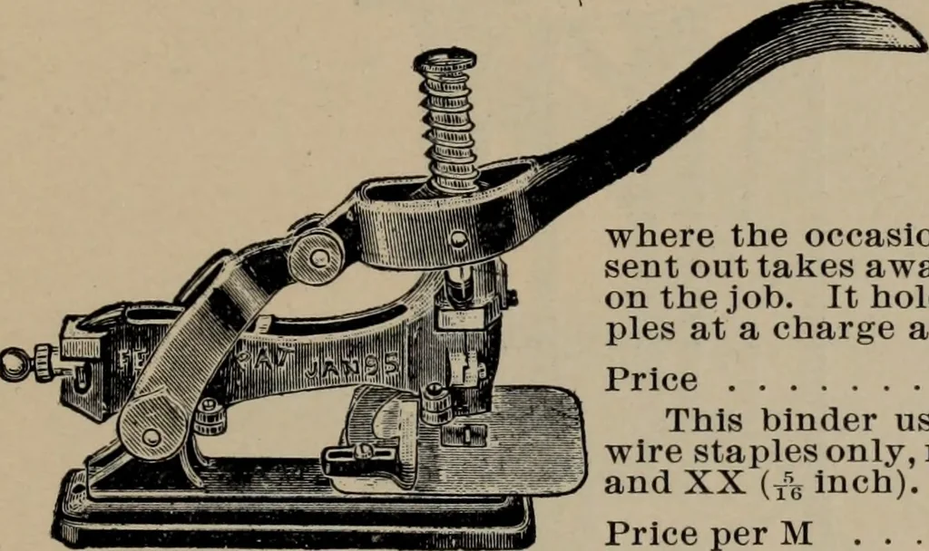 An illustration from Abridged specimen book, type : nickel-alloy on universal line comprising a price list of types, borders, leads and slugs, brass rule, brass galleys ; miscellaneous cuts and general supplies for printers, 1906, leaf 608