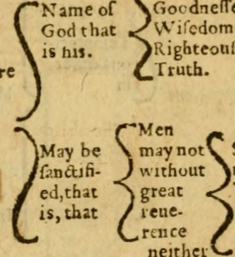 An illustration from An abridgement of the Institution of the Christian religion writen by M. Ihon Caluin : wherein briefe and sound aunsweres to the objections of the adversaries are set downe, 1585, leaf 32