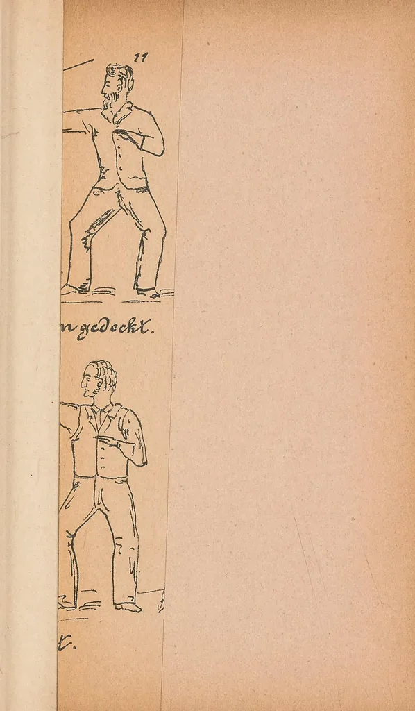 An illustration from Abriss des Deutschen Säbel- u. Stossfechtens, 1889, leaf 57