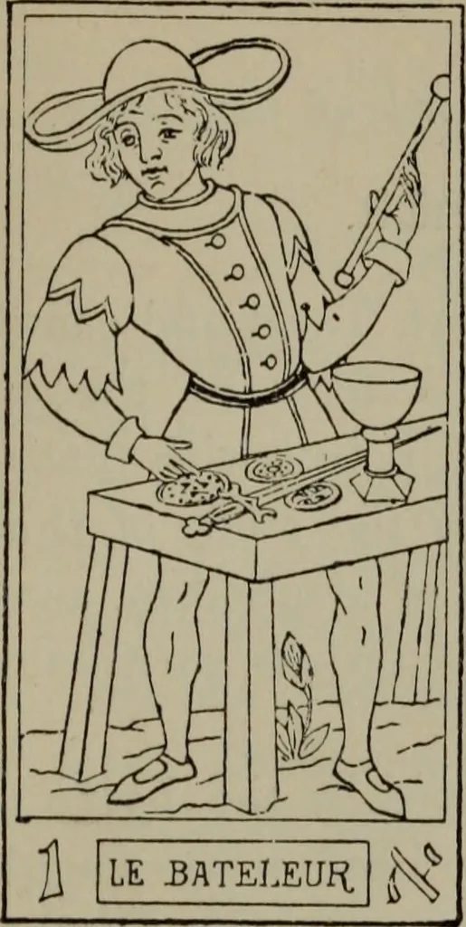 An illustration from Absolute key to occult science : The tarot of the Bohemians. The most ancient book in the world. For the exclusive use of initiates, 1892, leaf 138