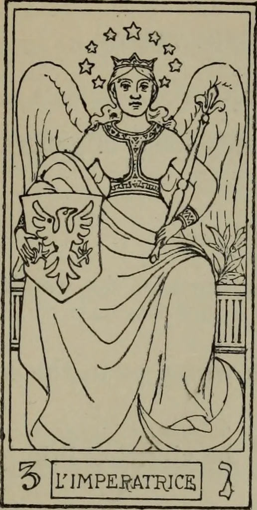 An illustration from Absolute key to occult science : The tarot of the Bohemians. The most ancient book in the world. For the exclusive use of initiates, 1892, leaf 148