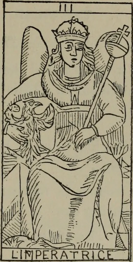 An illustration from Absolute key to occult science : The tarot of the Bohemians. The most ancient book in the world. For the exclusive use of initiates, 1892, leaf 148
