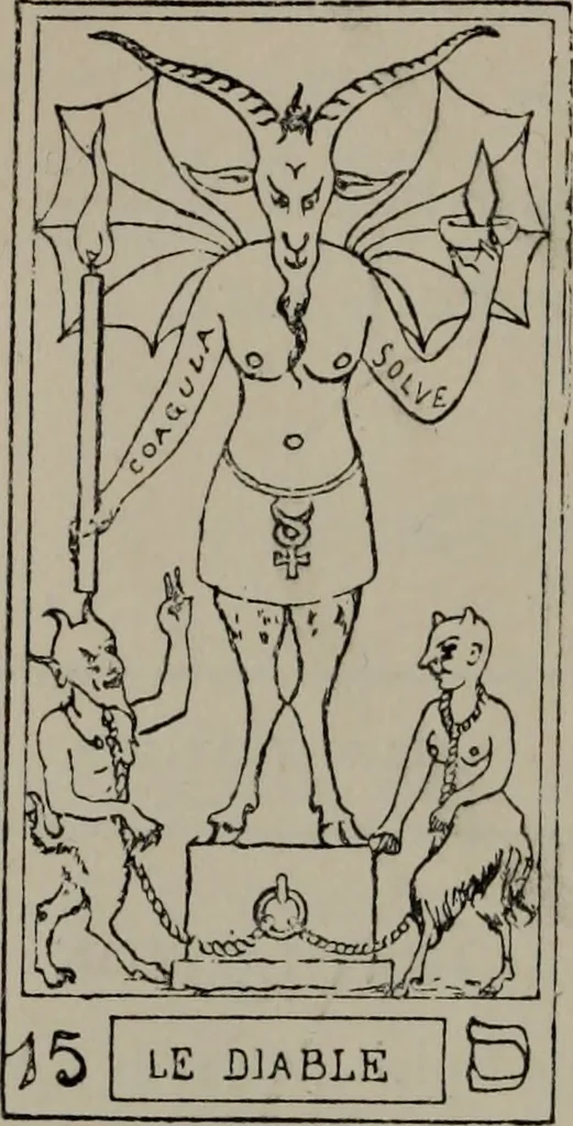 An illustration from Absolute key to occult science : The tarot of the Bohemians. The most ancient book in the world. For the exclusive use of initiates, 1892, leaf 197