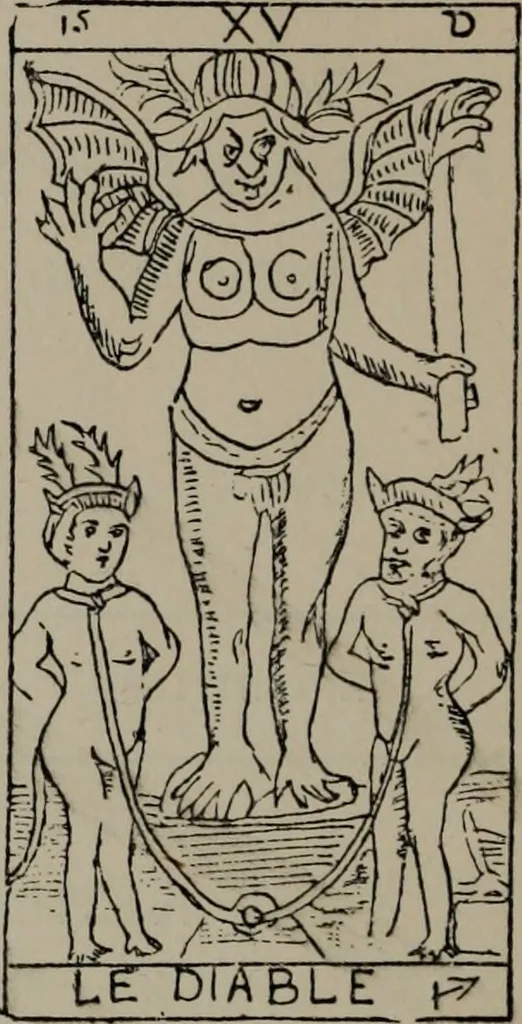 An illustration from Absolute key to occult science : The tarot of the Bohemians. The most ancient book in the world. For the exclusive use of initiates, 1892, leaf 197