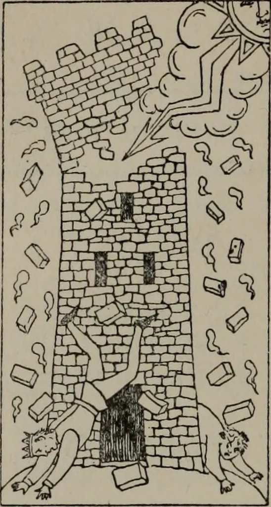 An illustration from Absolute key to occult science : The tarot of the Bohemians. The most ancient book in the world. For the exclusive use of initiates, 1892, leaf 201