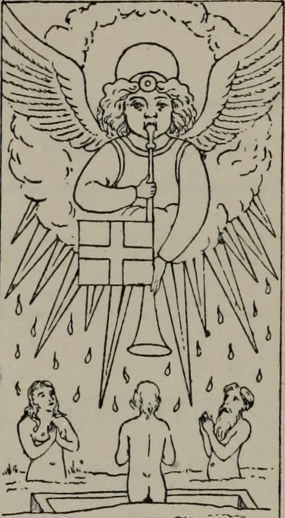 An illustration from Absolute key to occult science : The tarot of the Bohemians. The most ancient book in the world. For the exclusive use of initiates, 1892, leaf 215