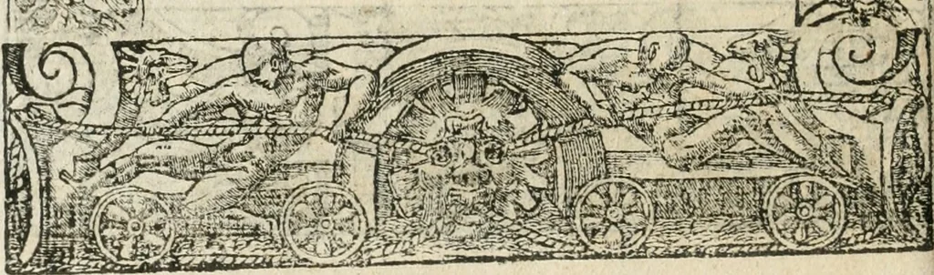 An illustration from Diverse imprese accommodate a diuerse moralità : con versi che i loro significati dichiarano insieme con molte altre nella lingua italiana non piu tradotte, 1564, leaf 105