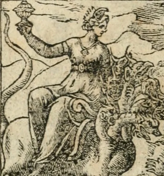 An illustration from Diverse imprese accommodate a diuerse moralità : con versi che i loro significati dichiarano insieme con molte altre nella lingua italiana non piu tradotte, 1564, leaf 11