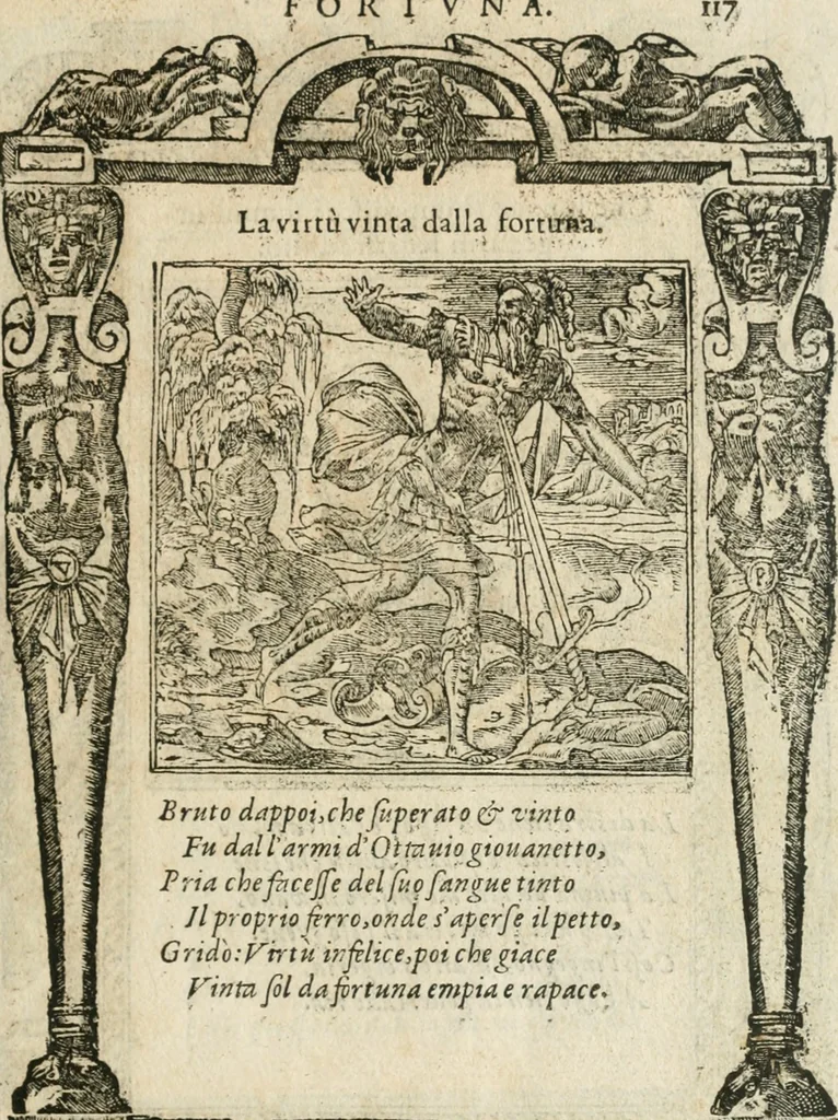 An illustration from Diverse imprese accommodate a diuerse moralità : con versi che i loro significati dichiarano insieme con molte altre nella lingua italiana non piu tradotte, 1564, leaf 120