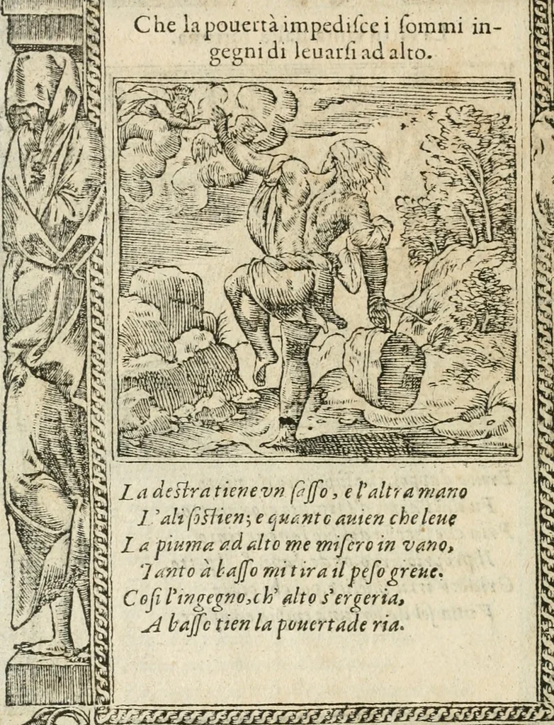An illustration from Diverse imprese accommodate a diuerse moralità : con versi che i loro significati dichiarano insieme con molte altre nella lingua italiana non piu tradotte, 1564, leaf 121