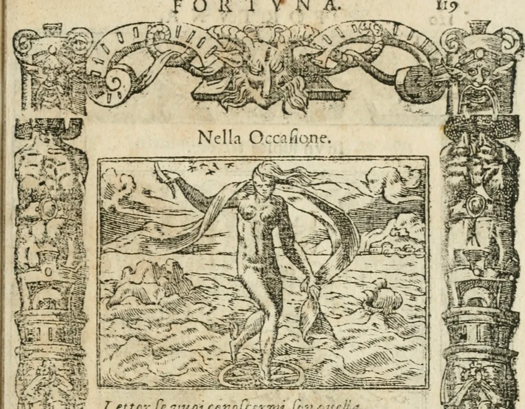 An illustration from Diverse imprese accommodate a diuerse moralità : con versi che i loro significati dichiarano insieme con molte altre nella lingua italiana non piu tradotte, 1564, leaf 122