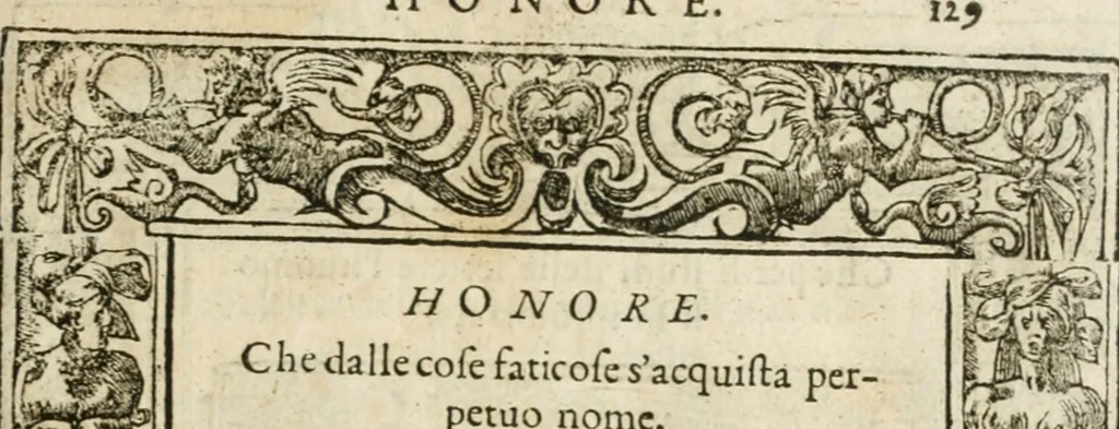 An illustration from Diverse imprese accommodate a diuerse moralità : con versi che i loro significati dichiarano insieme con molte altre nella lingua italiana non piu tradotte, 1564, leaf 132