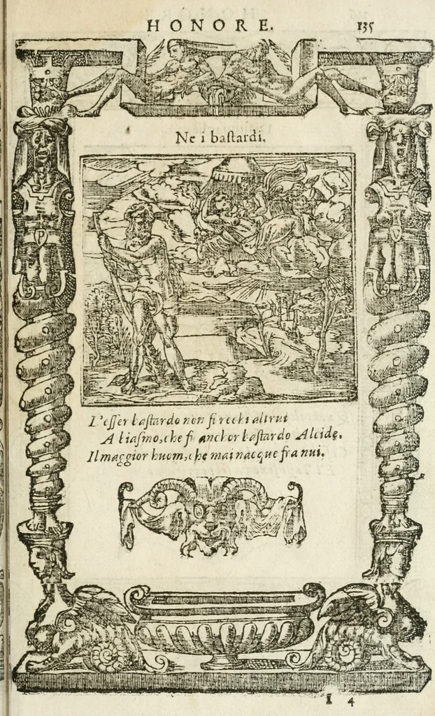 An illustration from Diverse imprese accommodate a diuerse moralità : con versi che i loro significati dichiarano insieme con molte altre nella lingua italiana non piu tradotte, 1564, leaf 138