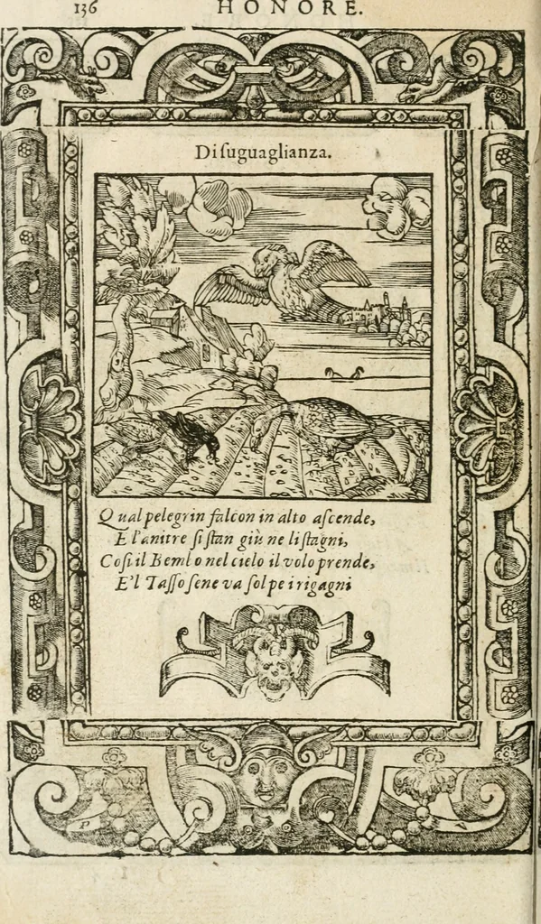 An illustration from Diverse imprese accommodate a diuerse moralità : con versi che i loro significati dichiarano insieme con molte altre nella lingua italiana non piu tradotte, 1564, leaf 139