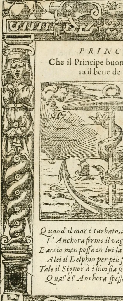 An illustration from Diverse imprese accommodate a diuerse moralità : con versi che i loro significati dichiarano insieme con molte altre nella lingua italiana non piu tradotte, 1564, leaf 142