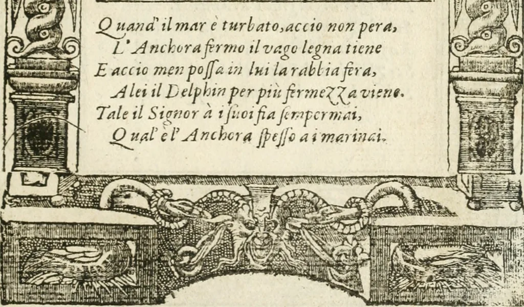 An illustration from Diverse imprese accommodate a diuerse moralità : con versi che i loro significati dichiarano insieme con molte altre nella lingua italiana non piu tradotte, 1564, leaf 142
