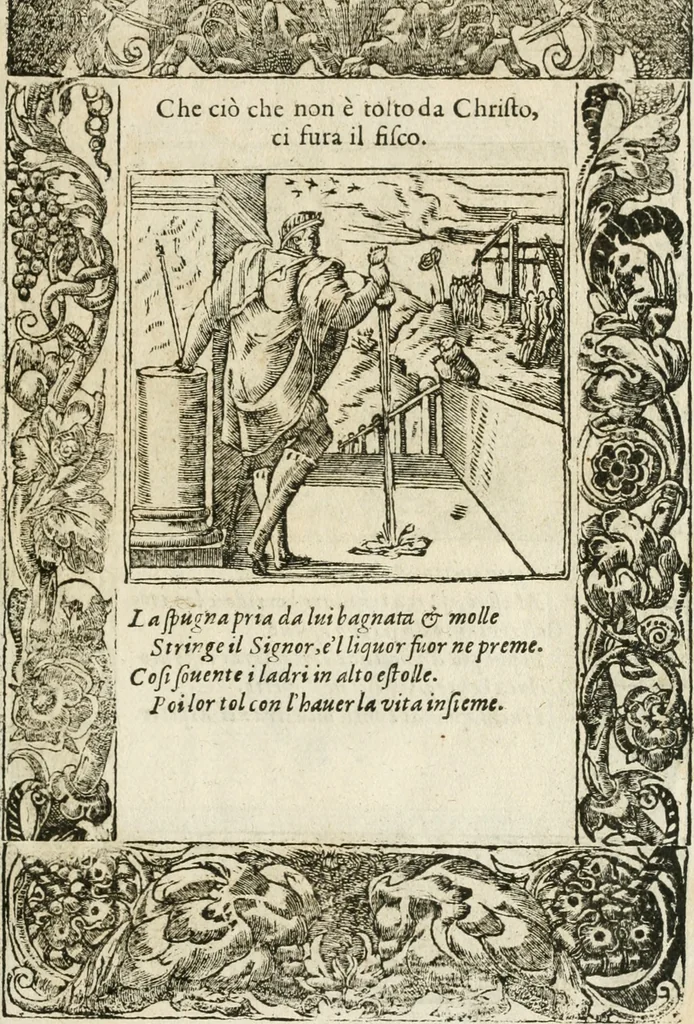 An illustration from Diverse imprese accommodate a diuerse moralità : con versi che i loro significati dichiarano insieme con molte altre nella lingua italiana non piu tradotte, 1564, leaf 144