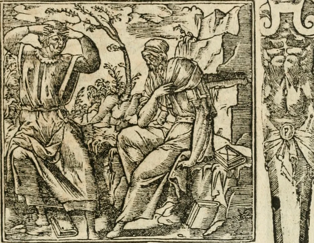 An illustration from Diverse imprese accommodate a diuerse moralità : con versi che i loro significati dichiarano insieme con molte altre nella lingua italiana non piu tradotte, 1564, leaf 148