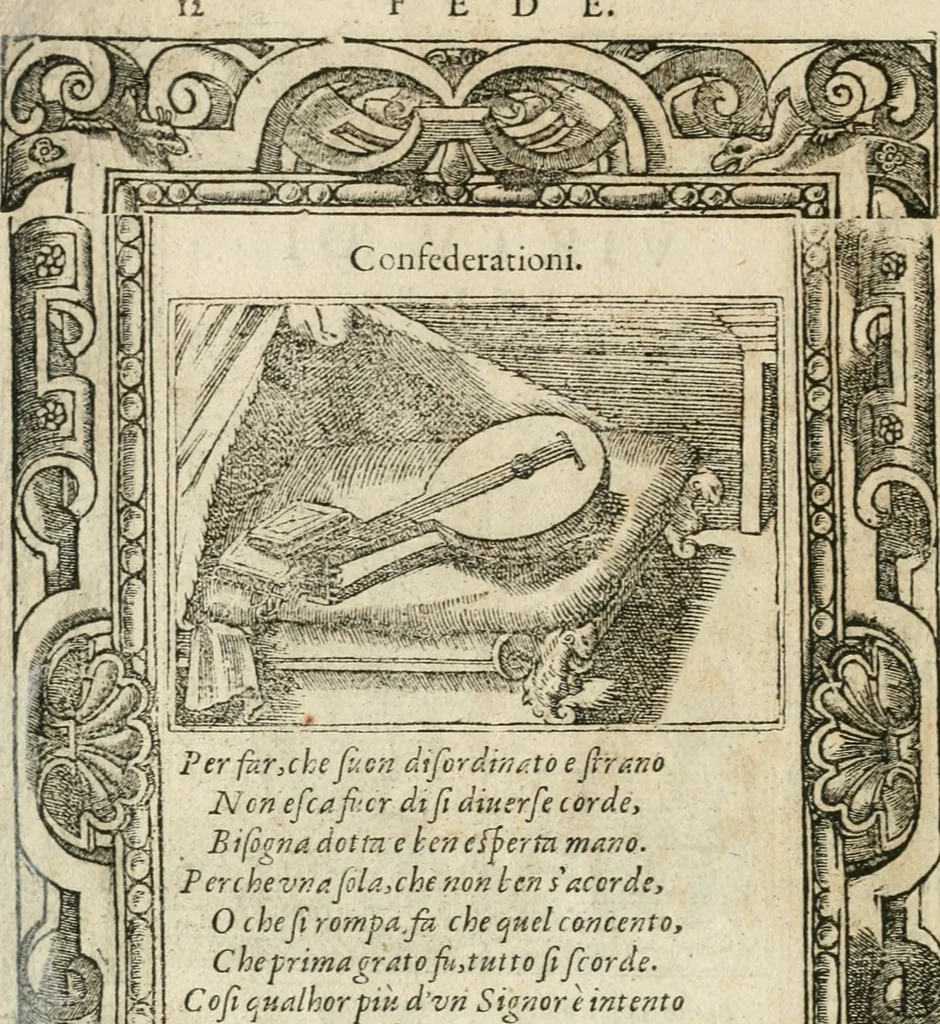 An illustration from Diverse imprese accommodate a diuerse moralità : con versi che i loro significati dichiarano insieme con molte altre nella lingua italiana non piu tradotte, 1564, leaf 15