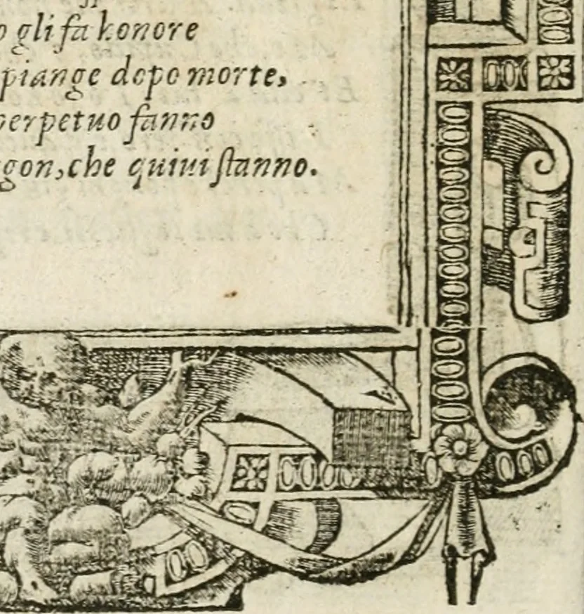 An illustration from Diverse imprese accommodate a diuerse moralità : con versi che i loro significati dichiarano insieme con molte altre nella lingua italiana non piu tradotte, 1564, leaf 153