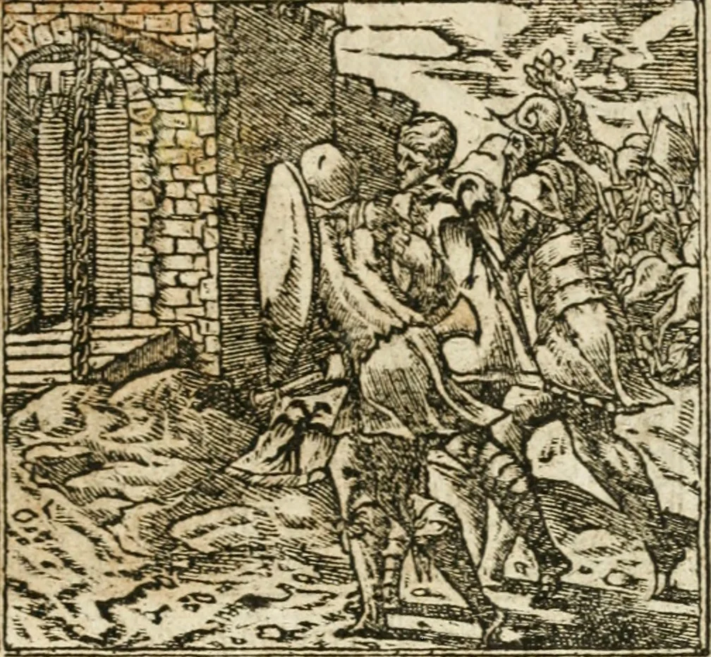 An illustration from Diverse imprese accommodate a diuerse moralità : con versi che i loro significati dichiarano insieme con molte altre nella lingua italiana non piu tradotte, 1564, leaf 164
