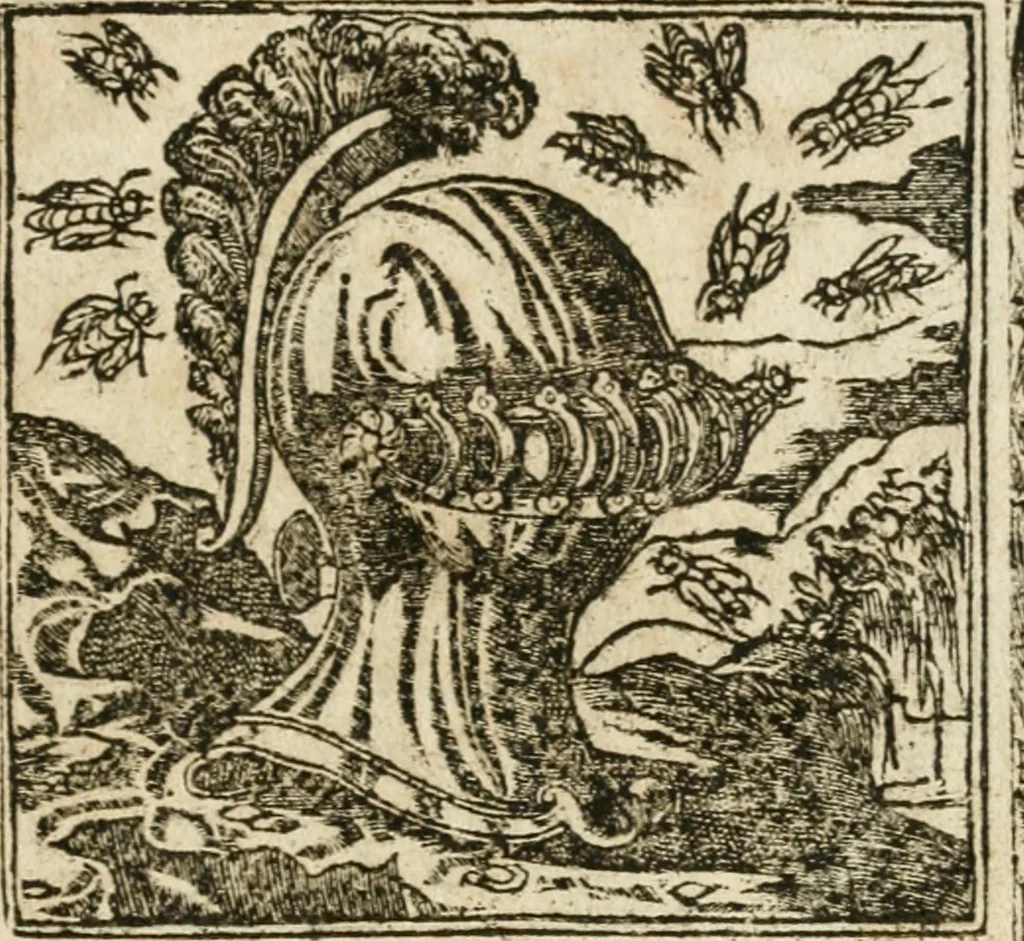 An illustration from Diverse imprese accommodate a diuerse moralità : con versi che i loro significati dichiarano insieme con molte altre nella lingua italiana non piu tradotte, 1564, leaf 166