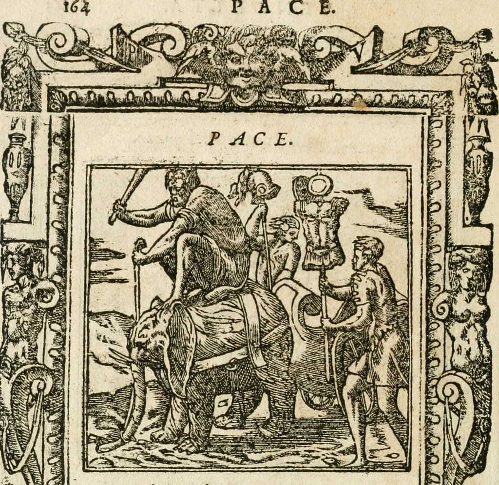 An illustration from Diverse imprese accommodate a diuerse moralità : con versi che i loro significati dichiarano insieme con molte altre nella lingua italiana non piu tradotte, 1564, leaf 169