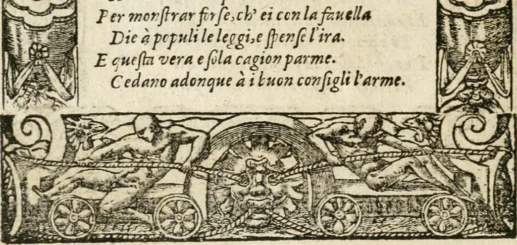 An illustration from Diverse imprese accommodate a diuerse moralità : con versi che i loro significati dichiarano insieme con molte altre nella lingua italiana non piu tradotte, 1564, leaf 171