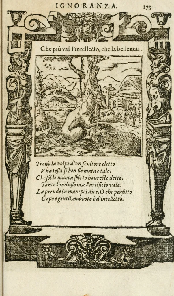 An illustration from Diverse imprese accommodate a diuerse moralità : con versi che i loro significati dichiarano insieme con molte altre nella lingua italiana non piu tradotte, 1564, leaf 174