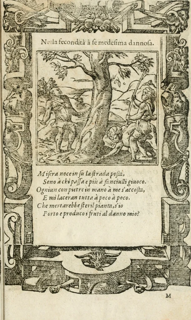 An illustration from Diverse imprese accommodate a diuerse moralità : con versi che i loro significati dichiarano insieme con molte altre nella lingua italiana non piu tradotte, 1564, leaf 178