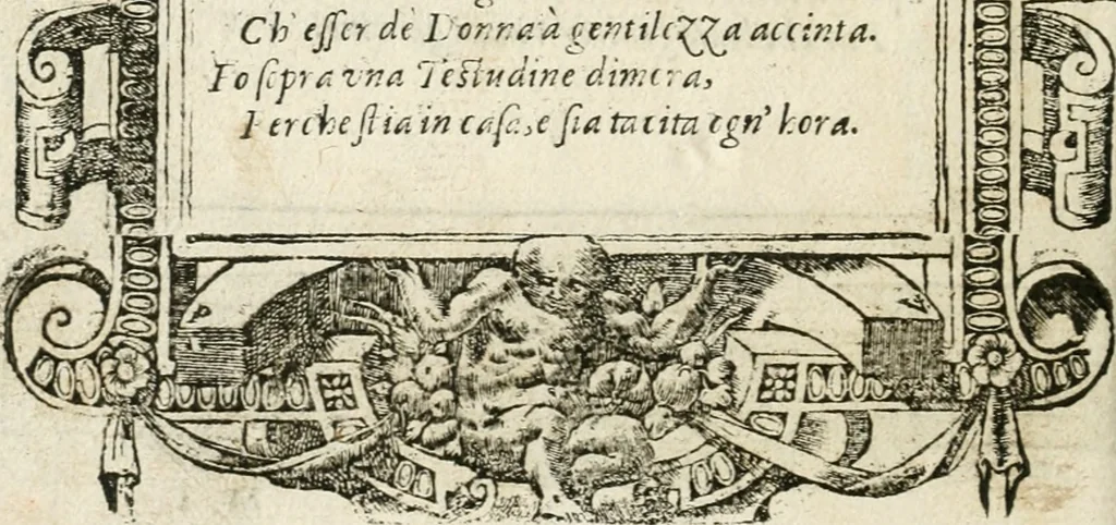 An illustration from Diverse imprese accommodate a diuerse moralità : con versi che i loro significati dichiarano insieme con molte altre nella lingua italiana non piu tradotte, 1564, leaf 181