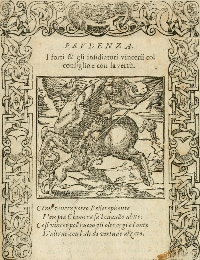 An illustration from Diverse imprese accommodate a diuerse moralità : con versi che i loro significati dichiarano insieme con molte altre nella lingua italiana non piu tradotte, 1564, leaf 19