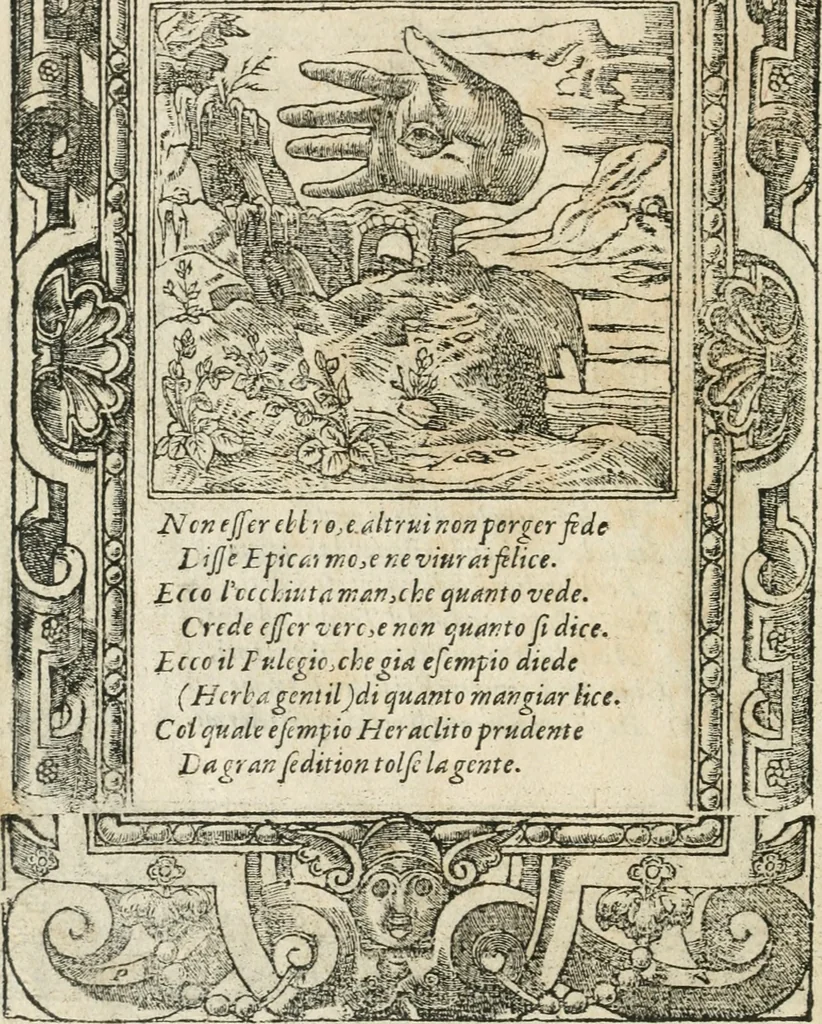 An illustration from Diverse imprese accommodate a diuerse moralità : con versi che i loro significati dichiarano insieme con molte altre nella lingua italiana non piu tradotte, 1564, leaf 21