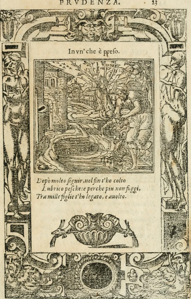 An illustration from Diverse imprese accommodate a diuerse moralità : con versi che i loro significati dichiarano insieme con molte altre nella lingua italiana non piu tradotte, 1564, leaf 26