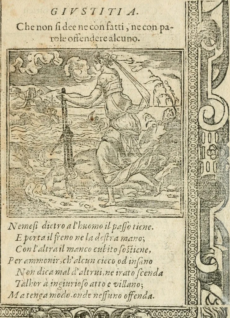 An illustration from Diverse imprese accommodate a diuerse moralità : con versi che i loro significati dichiarano insieme con molte altre nella lingua italiana non piu tradotte, 1564, leaf 32