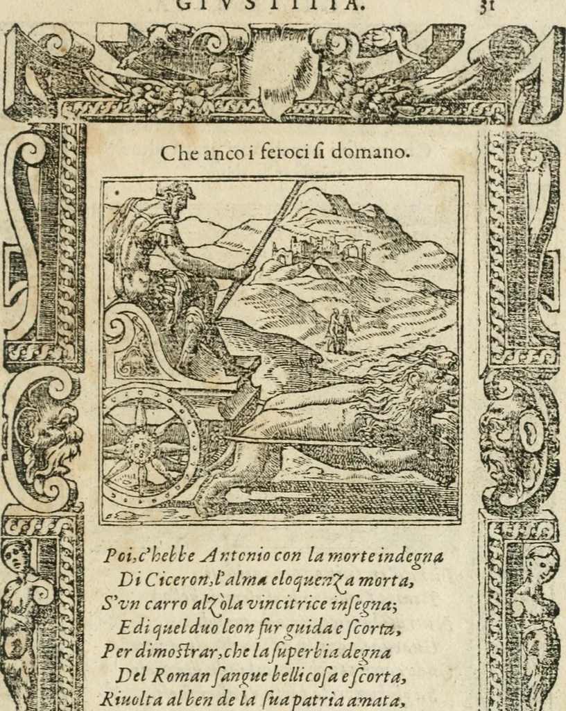 An illustration from Diverse imprese accommodate a diuerse moralità : con versi che i loro significati dichiarano insieme con molte altre nella lingua italiana non piu tradotte, 1564, leaf 34