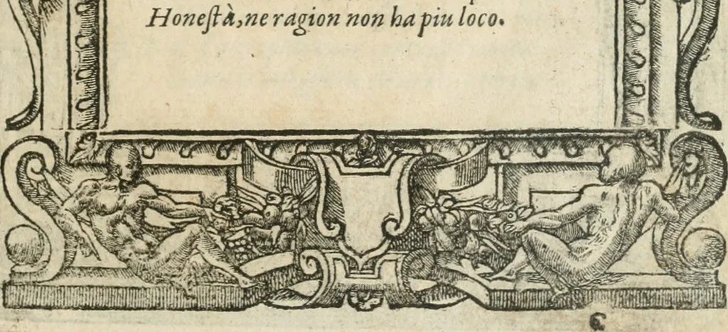 An illustration from Diverse imprese accommodate a diuerse moralità : con versi che i loro significati dichiarano insieme con molte altre nella lingua italiana non piu tradotte, 1564, leaf 36